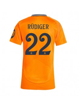 Real Madrid Antonio Rudiger #22 Replika Borta Kläder Dam 2024-25 Kortärmad